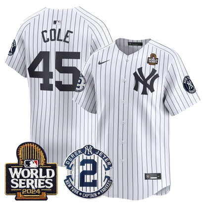 Yankees Derek Jeter Patch 2024 World Series Vapor Premier Limited Jersey - All Stitched