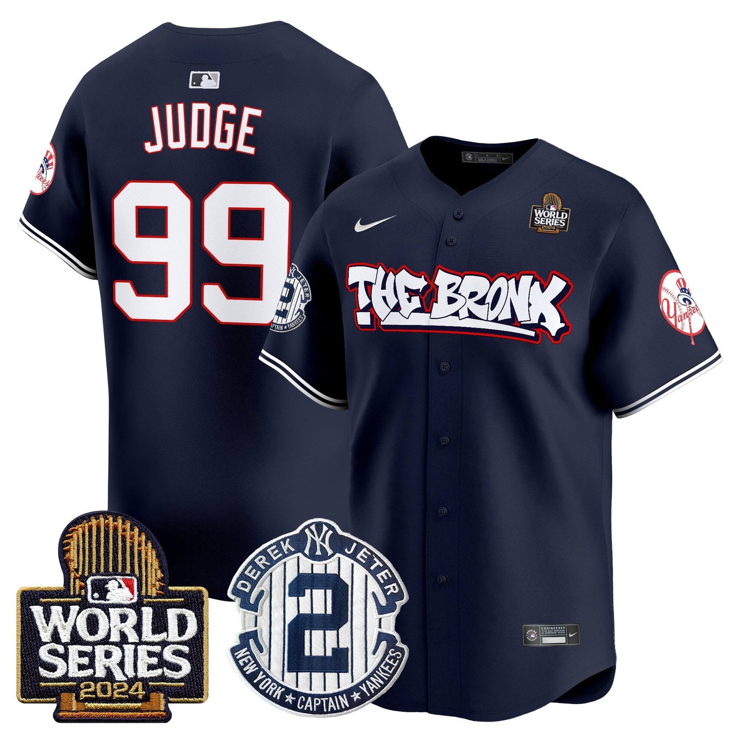 Yankees The Bronx 2024 World Series Vapor Premier Limited Jersey V2 - All Stitched