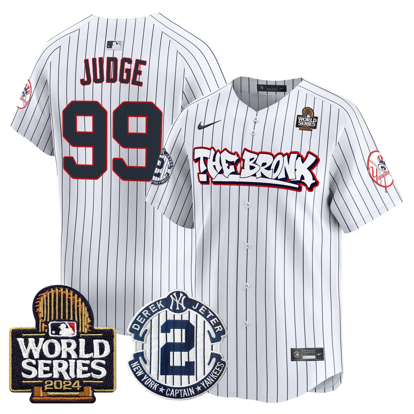 Yankees The Bronx 2024 World Series Vapor Premier Limited Jersey V2 - All Stitched