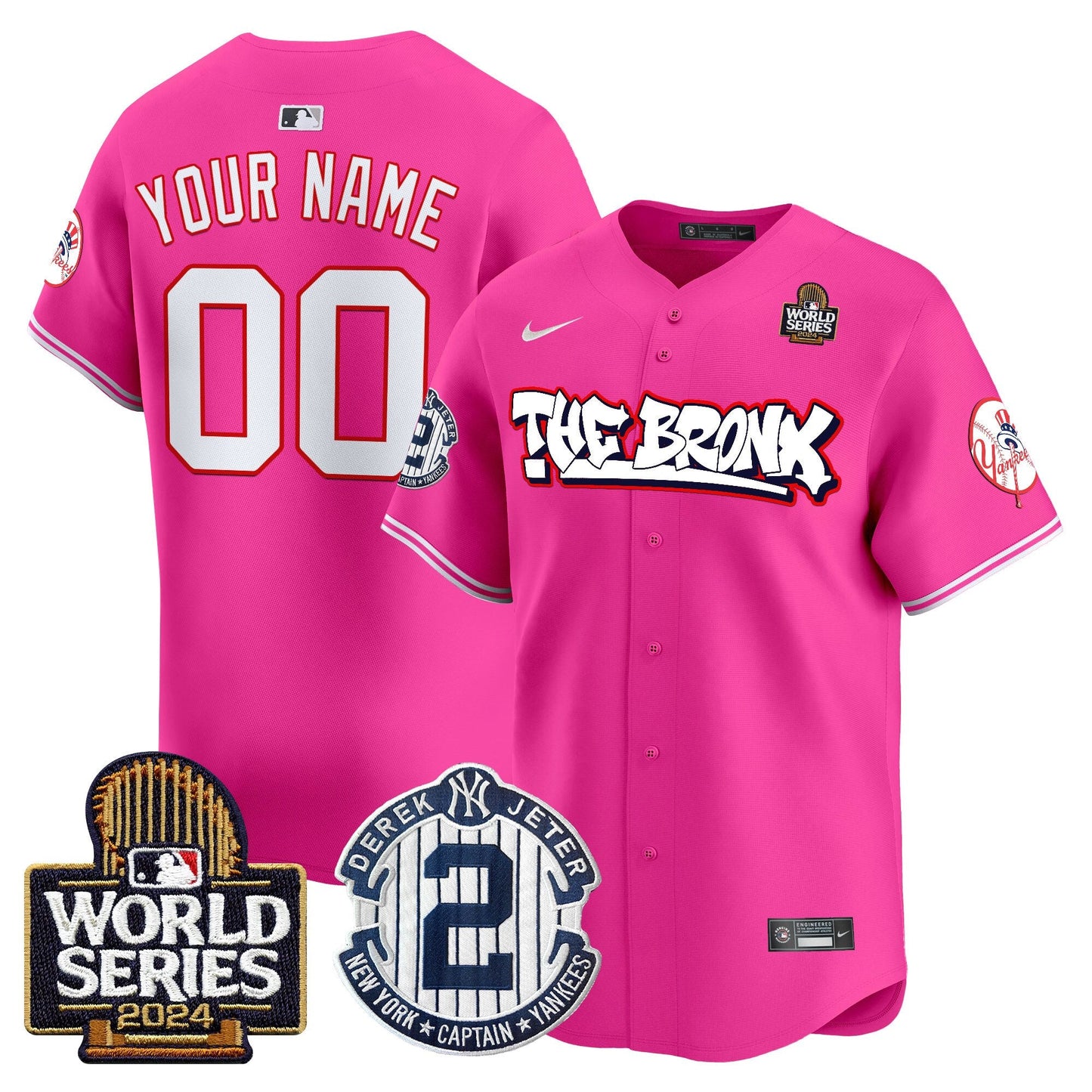 Yankees The Bronx 2024 World Series Vapor Premier Limited Custom Jersey V2 - All Stitched