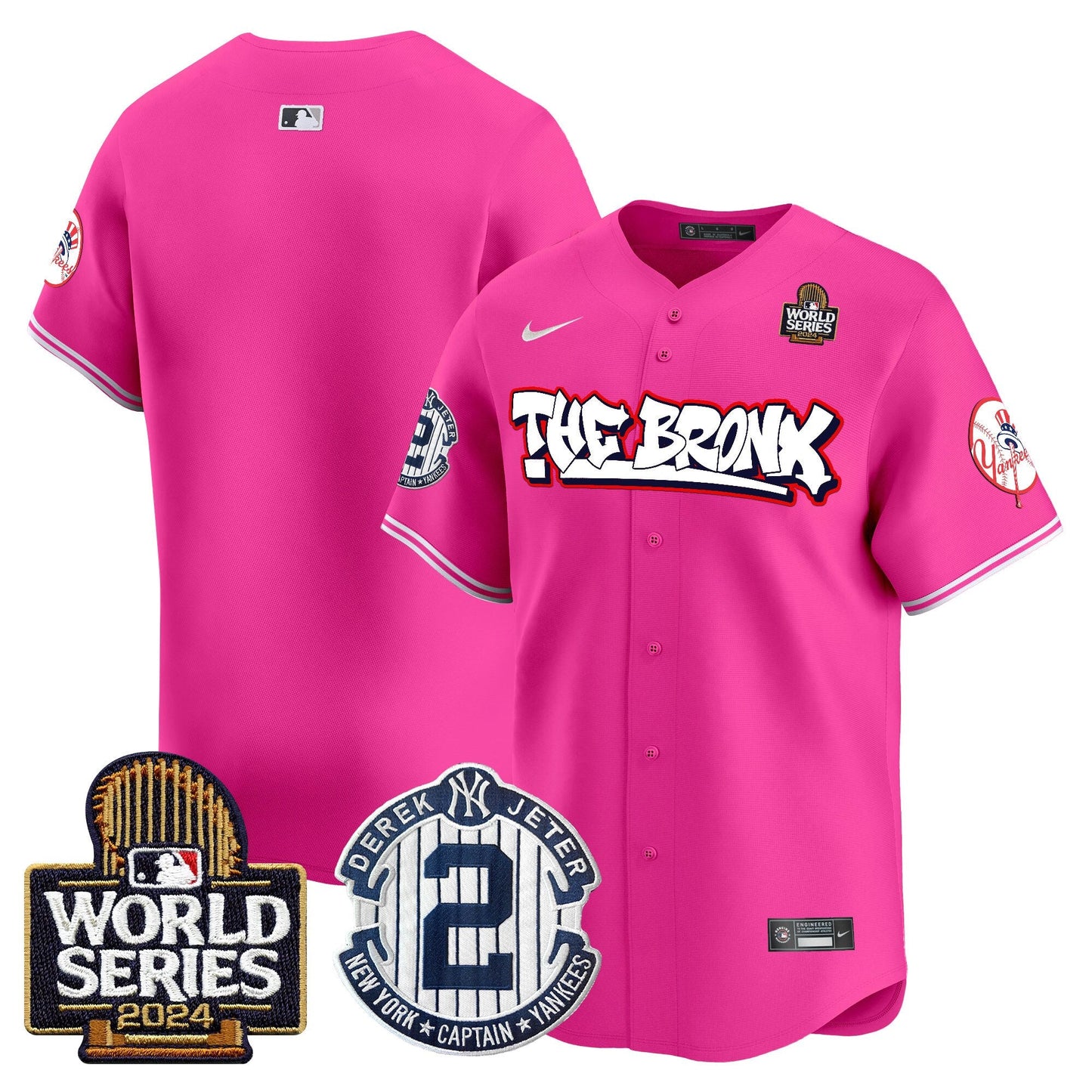 Yankees The Bronx 2024 World Series Vapor Premier Limited Jersey V2 - All Stitched