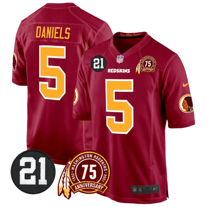 Washington Redskins 75th & Sean Taylor Patch Game Jersey - All Stitched
