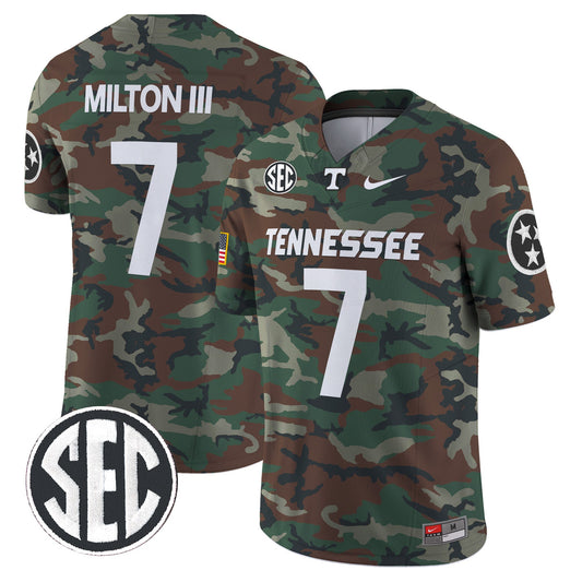 Tennessee Volunteers 2024 Military Vapor Limited Jersey V2 - All Stitched