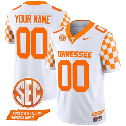 Tennessee Volunteers 2024 Checkerboard Vapor Limited Custom Jersey V2 - All Stitched