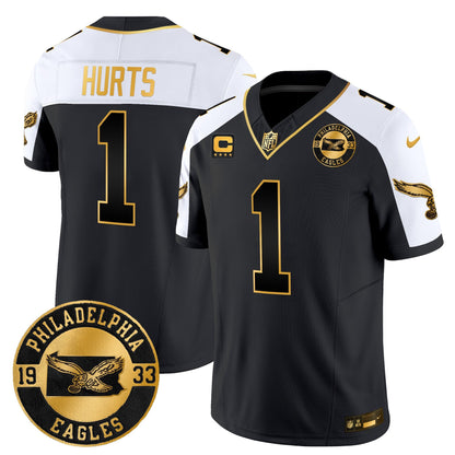 Philadelphia Eagles 2024 Throwback Gold Vapor Limited Jersey - Est. 1933 Patch - All Stitched