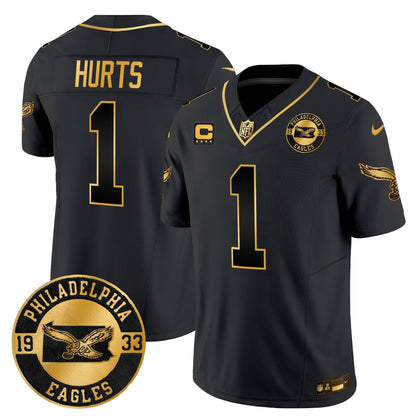 Philadelphia Eagles 2024 Throwback Gold Vapor Limited Jersey - Est. 1933 Patch - All Stitched