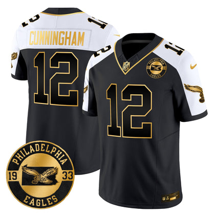 Philadelphia Eagles 2024 Throwback Gold Vapor Limited Jersey - Est. 1933 Patch - All Stitched