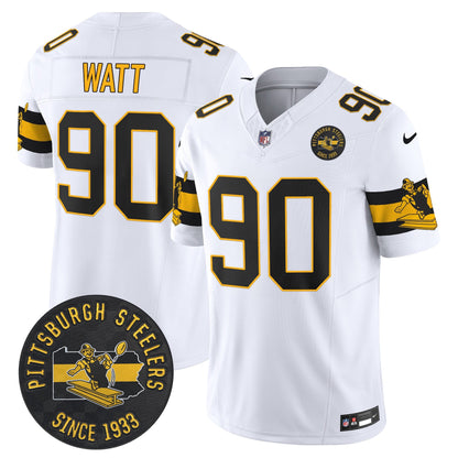 Pittsburgh Steelers Throwback 1933 Patch Vapor Limited Jersey - All Stitched