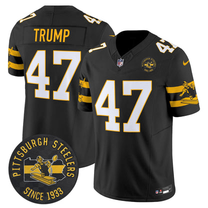 Pittsburgh Steelers Throwback 1933 Patch Vapor Limited Jersey - All Stitched