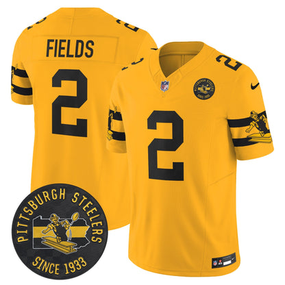 Pittsburgh Steelers Throwback 1933 Patch Vapor Limited Jersey - All Stitched