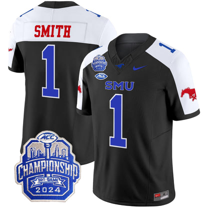 SMU Mustangs 2024 ACC Championship Patch Vapor Limited Jersey - All Stitched