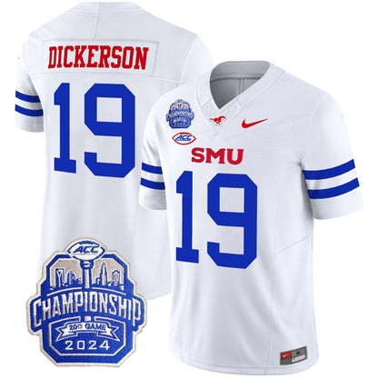 SMU Mustangs 2024 ACC Championship Patch Vapor Limited Jersey - All Stitched