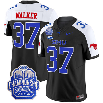SMU Mustangs 2024 ACC Championship Patch Vapor Limited Jersey - All Stitched