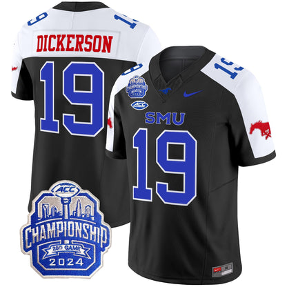 SMU Mustangs 2024 ACC Championship Patch Vapor Limited Jersey - All Stitched