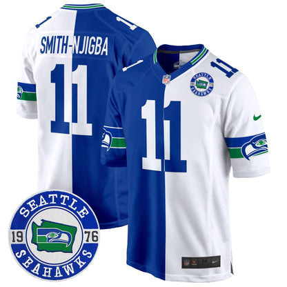 Seahawks Throwback Est. 1976 Patch Game Jersey - All Stitched
