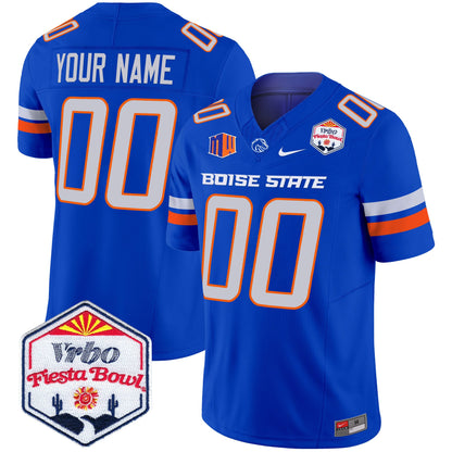 Boise State Broncos 2024 The Fiesta Bowl Patch Vapor Limited Custom Jersey - All Stitched
