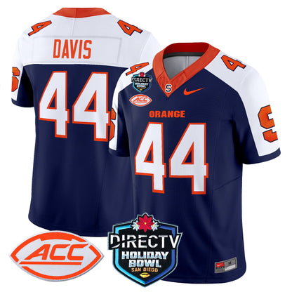 Syracuse Orange 2025 Holiday Bowl Patch Vapor Limited Jersey - All Stitched