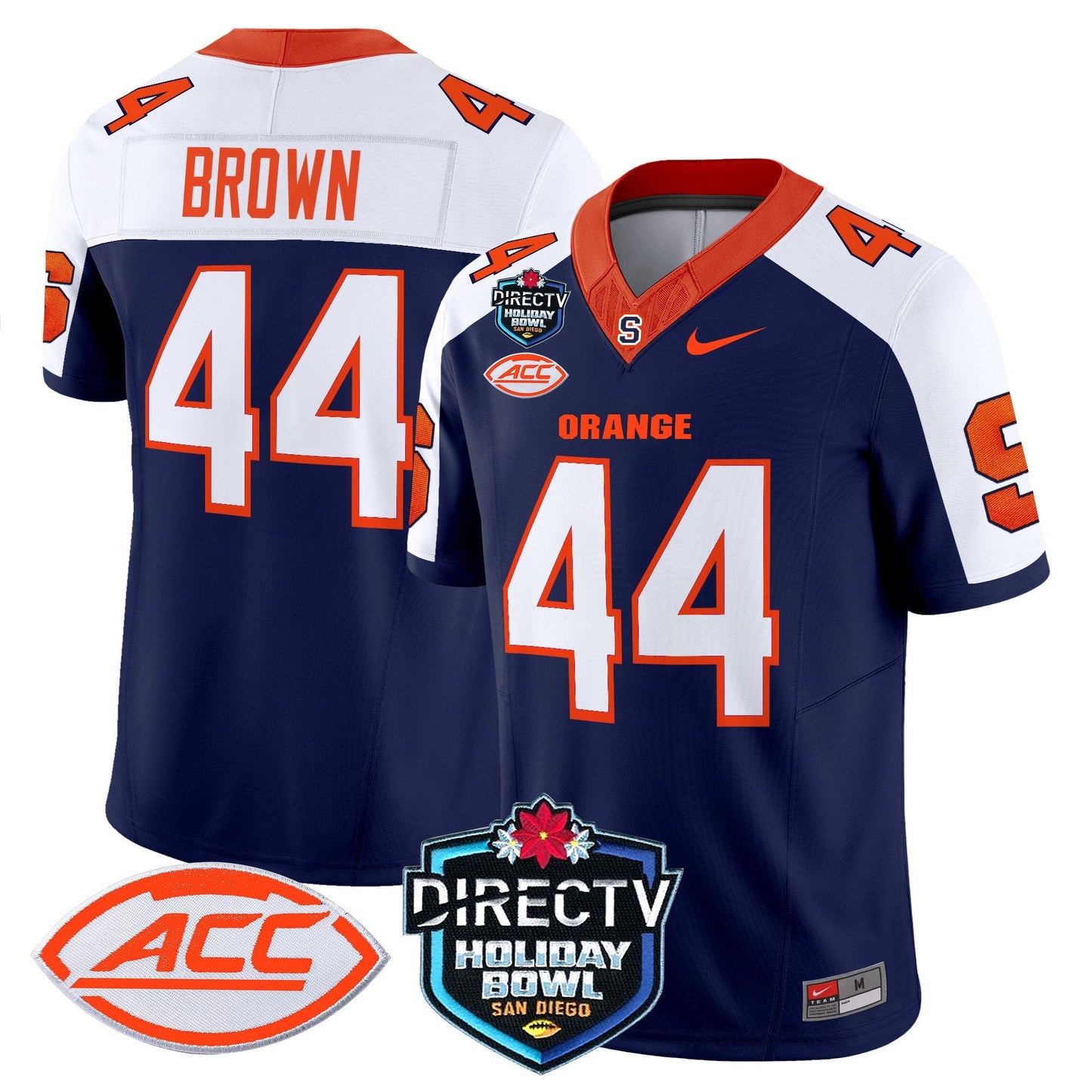 Syracuse Orange 2025 Holiday Bowl Patch Vapor Limited Jersey - All Stitched