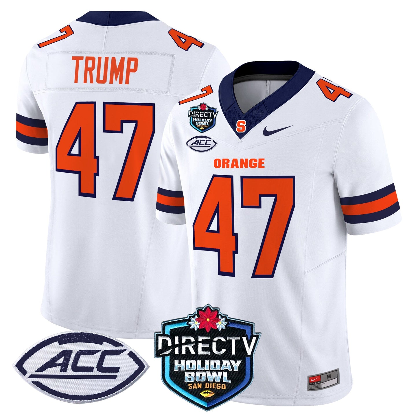Syracuse Orange 2025 Holiday Bowl Patch Vapor Limited Jersey - All Stitched