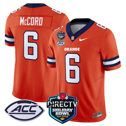 Syracuse Orange 2025 Holiday Bowl Patch Vapor Limited Jersey - All Stitched