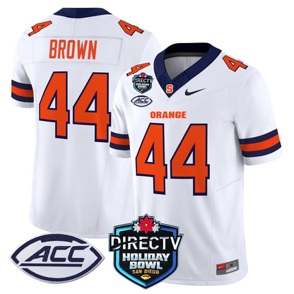 Syracuse Orange 2025 Holiday Bowl Patch Vapor Limited Jersey - All Stitched