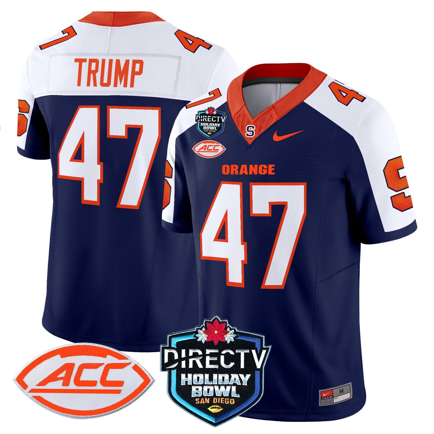 Syracuse Orange 2025 Holiday Bowl Patch Vapor Limited Jersey - All Stitched