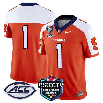 Syracuse Orange 2025 Holiday Bowl Patch Vapor Limited Jersey - All Stitched