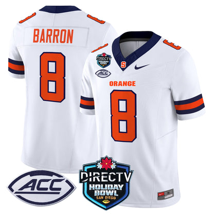 Syracuse Orange 2025 Holiday Bowl Patch Vapor Limited Jersey - All Stitched