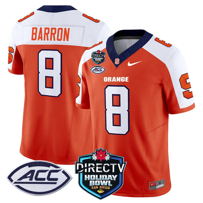 Syracuse Orange 2025 Holiday Bowl Patch Vapor Limited Jersey - All Stitched