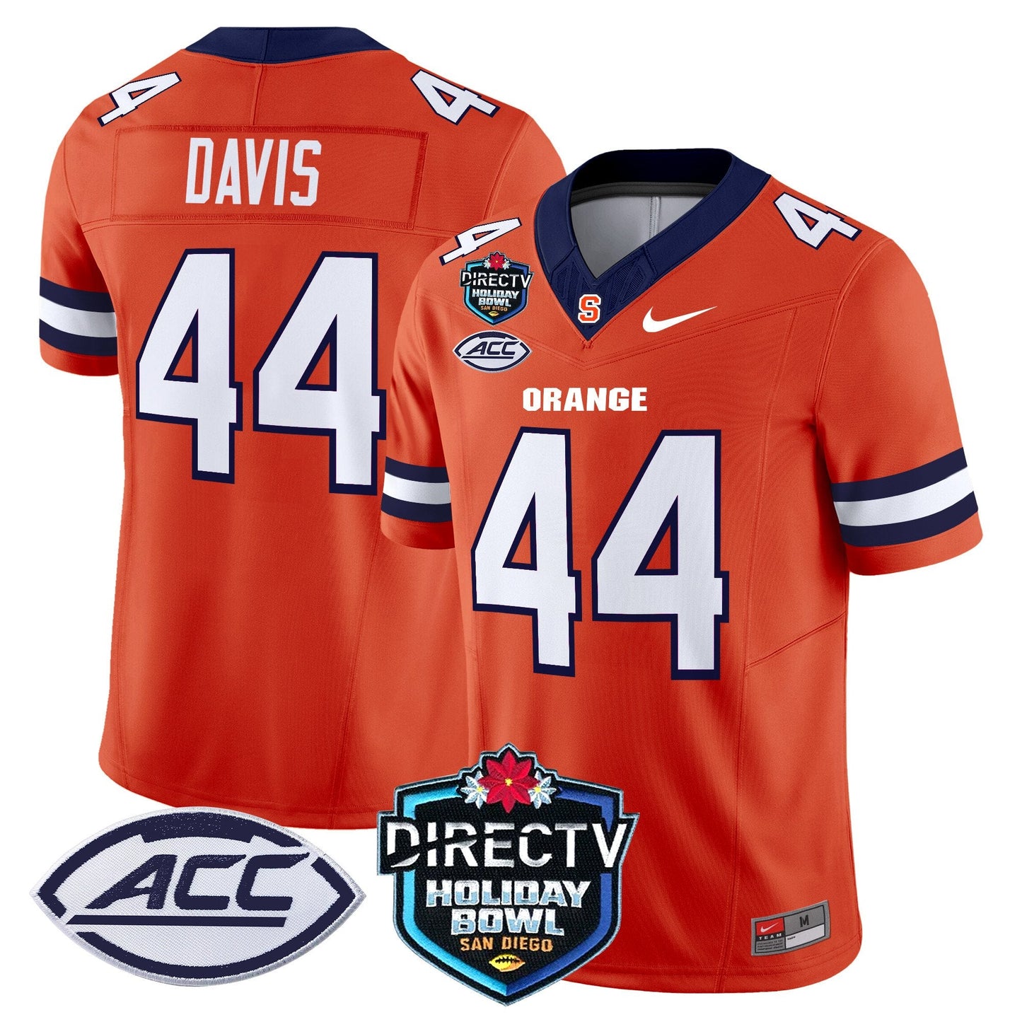 Syracuse Orange 2025 Holiday Bowl Patch Vapor Limited Jersey - All Stitched