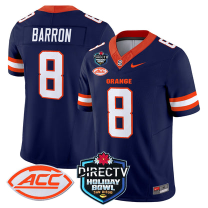 Syracuse Orange 2025 Holiday Bowl Patch Vapor Limited Jersey - All Stitched