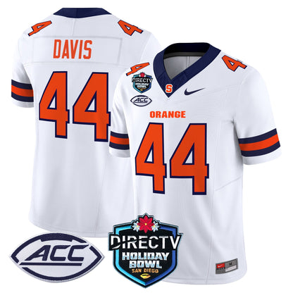 Syracuse Orange 2025 Holiday Bowl Patch Vapor Limited Jersey - All Stitched
