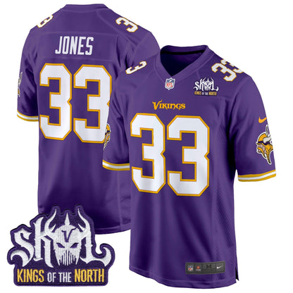 Minnesota Vikings King Of The North Patch Throwback Game Jersey - All Stitched