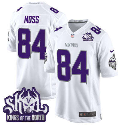 Minnesota Vikings King Of The North Patch Throwback Game Jersey - All Stitched