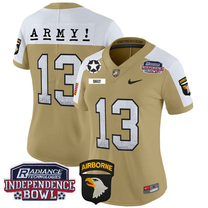 Women's Army Black Knights Independence Bowl Patch 2024 Vapor Limited Jersey - All Stitched