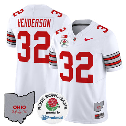 Ohio State Buckeyes 'Heritage Stripe' Rose Bowl Vapor Limited Jersey - All Stitched