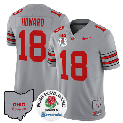 Ohio State Buckeyes 'Heritage Stripe' Rose Bowl Vapor Limited Jersey - All Stitched