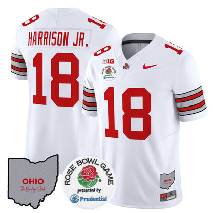 Ohio State Buckeyes 'Heritage Stripe' Rose Bowl Vapor Limited Jersey - All Stitched