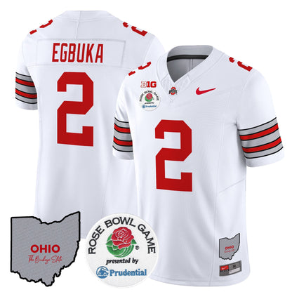 Ohio State Buckeyes 'Heritage Stripe' Rose Bowl Vapor Limited Jersey - All Stitched