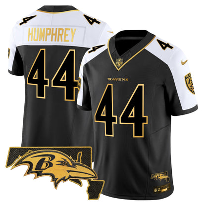 Ravens Maryland Patch Gold Vapor Limited Jersey V2 - All Stitched