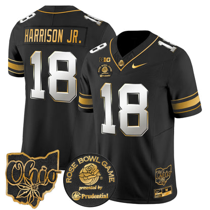 Ohio State Buckeyes Rose Bowl Gold Vapor Limited Jersey - All Stitched
