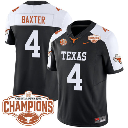 Texas Longhorns 2024 Peach Bowl Champions Jersey - All Stitched