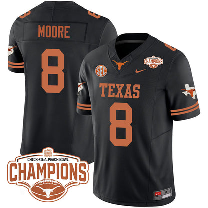 Texas Longhorns 2024 Peach Bowl Champions Jersey - All Stitched