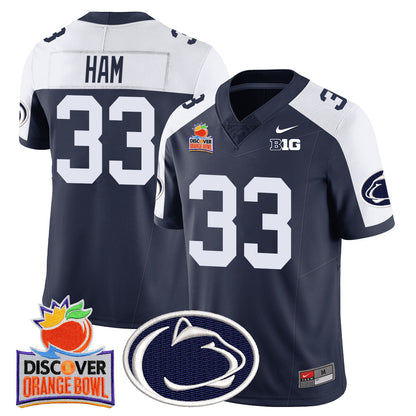 Men's Penn State Nittany Lions 2024 Orange Bowl Jersey N1 - All Stitched