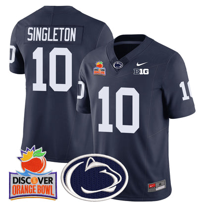 Men's Penn State Nittany Lions 2024 Orange Bowl Jersey N1 - All Stitched