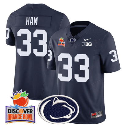 Men's Penn State Nittany Lions 2024 Orange Bowl Jersey N1 - All Stitched