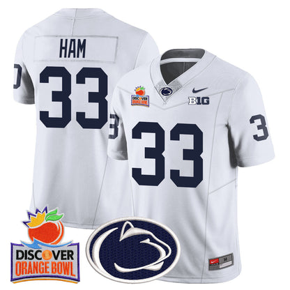 Men's Penn State Nittany Lions 2024 Orange Bowl Jersey N1 - All Stitched