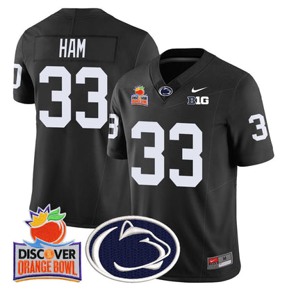 Men's Penn State Nittany Lions 2024 Orange Bowl Jersey N1 - All Stitched