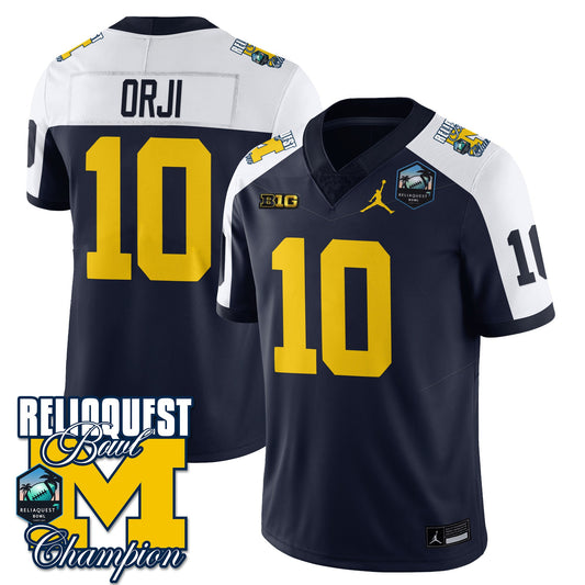 Michigan Wolverines 2024 ReliaQuest Bowl Champions Jersey - All Stitched