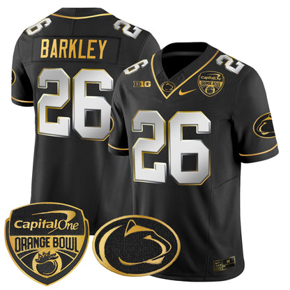 Penn State Nittany Lions Orange Bowl Patch Gold Vapor Limited Jersey - All Stitched